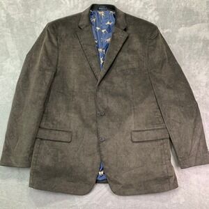 Men's Olive Corduroy Blazer 46L Elbow Patch Professor Jacket Dark Academia